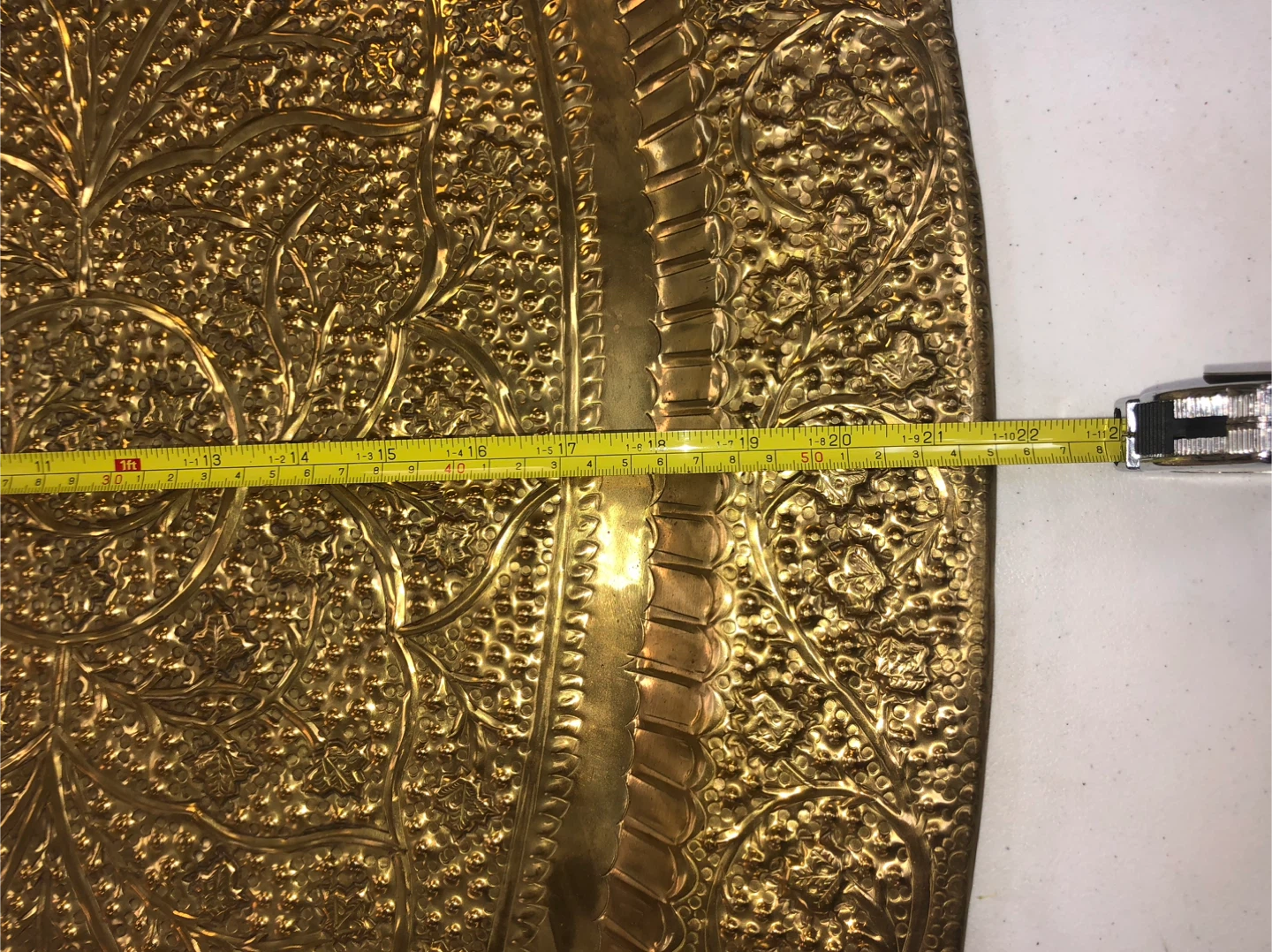 Large Brass Serving Tray - Ornate Design - photo 5