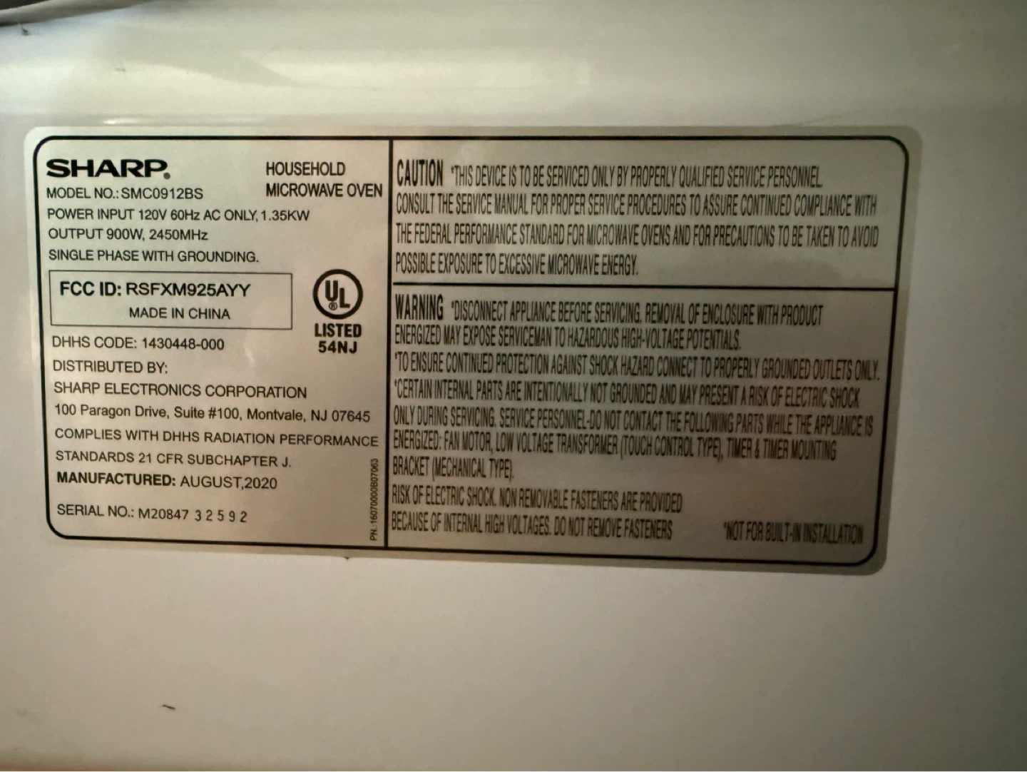 Sharp Carousel Microwave - photo 3
