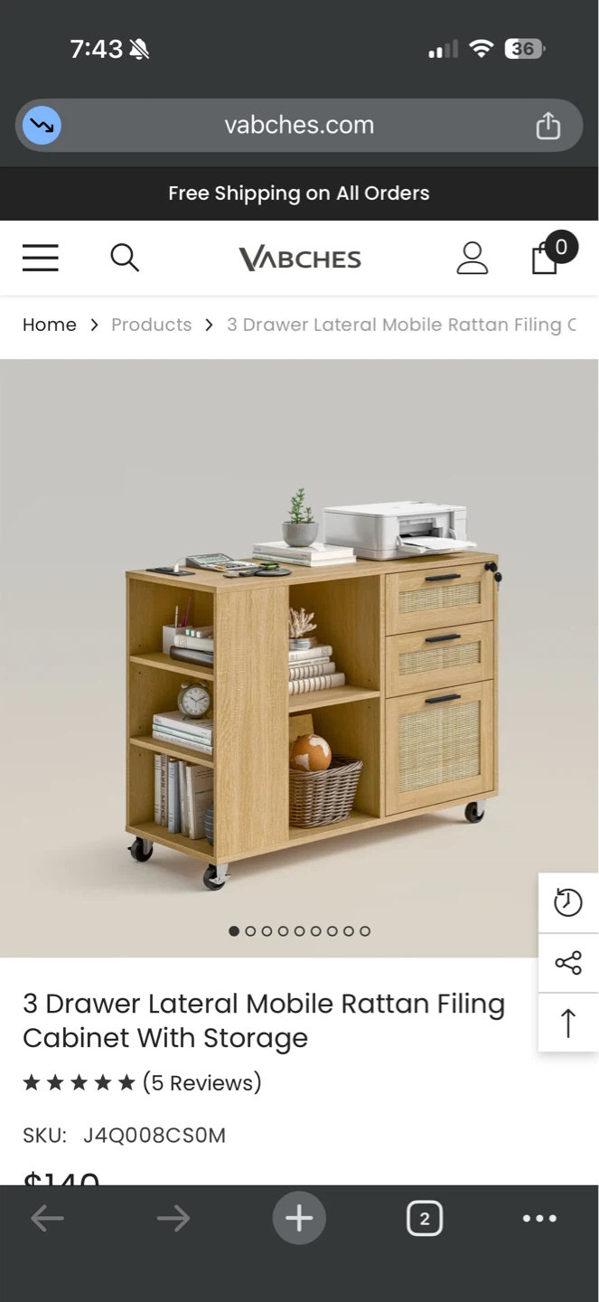 3-Drawer File Cabinet - photo 4