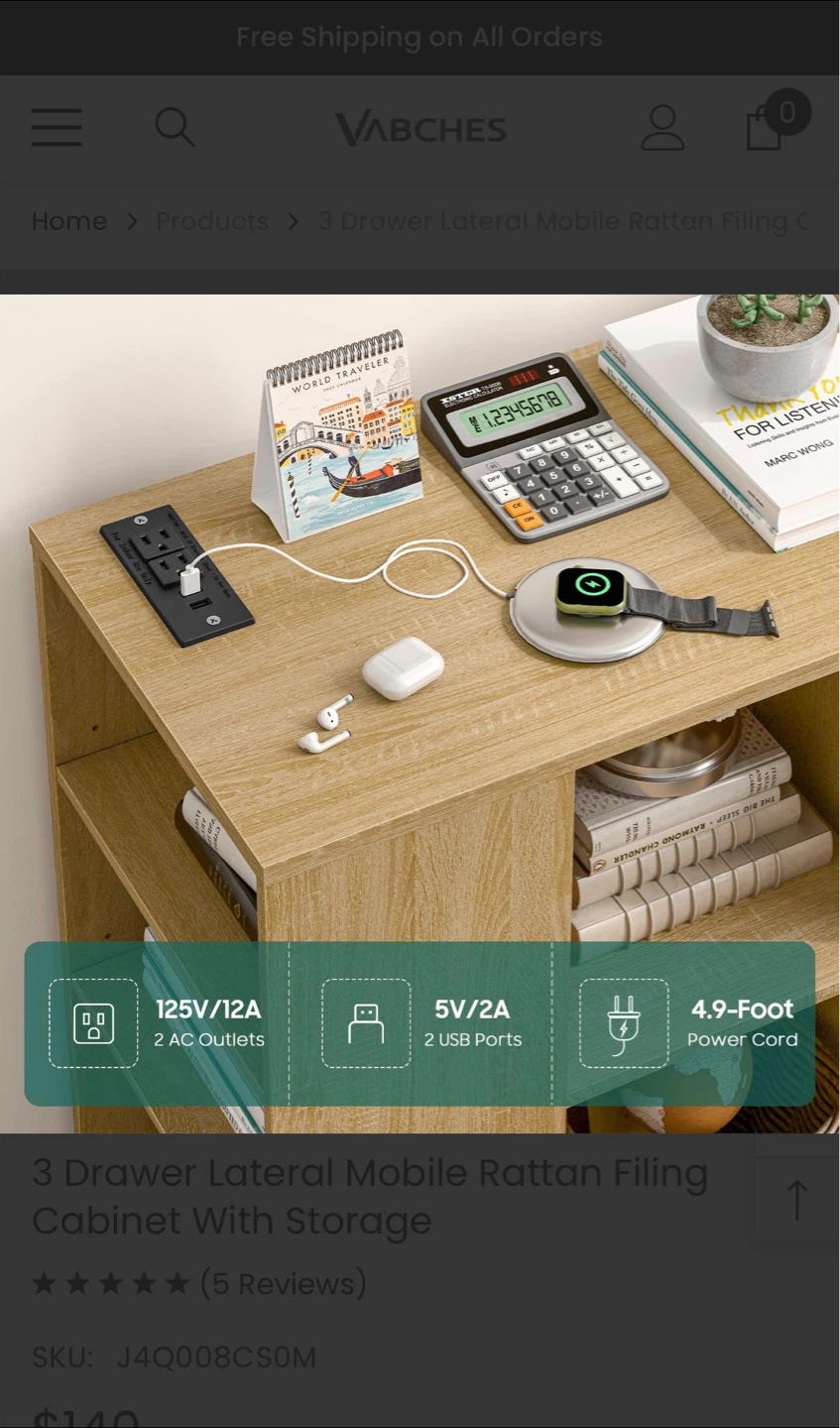 3-Drawer File Cabinet - photo 3