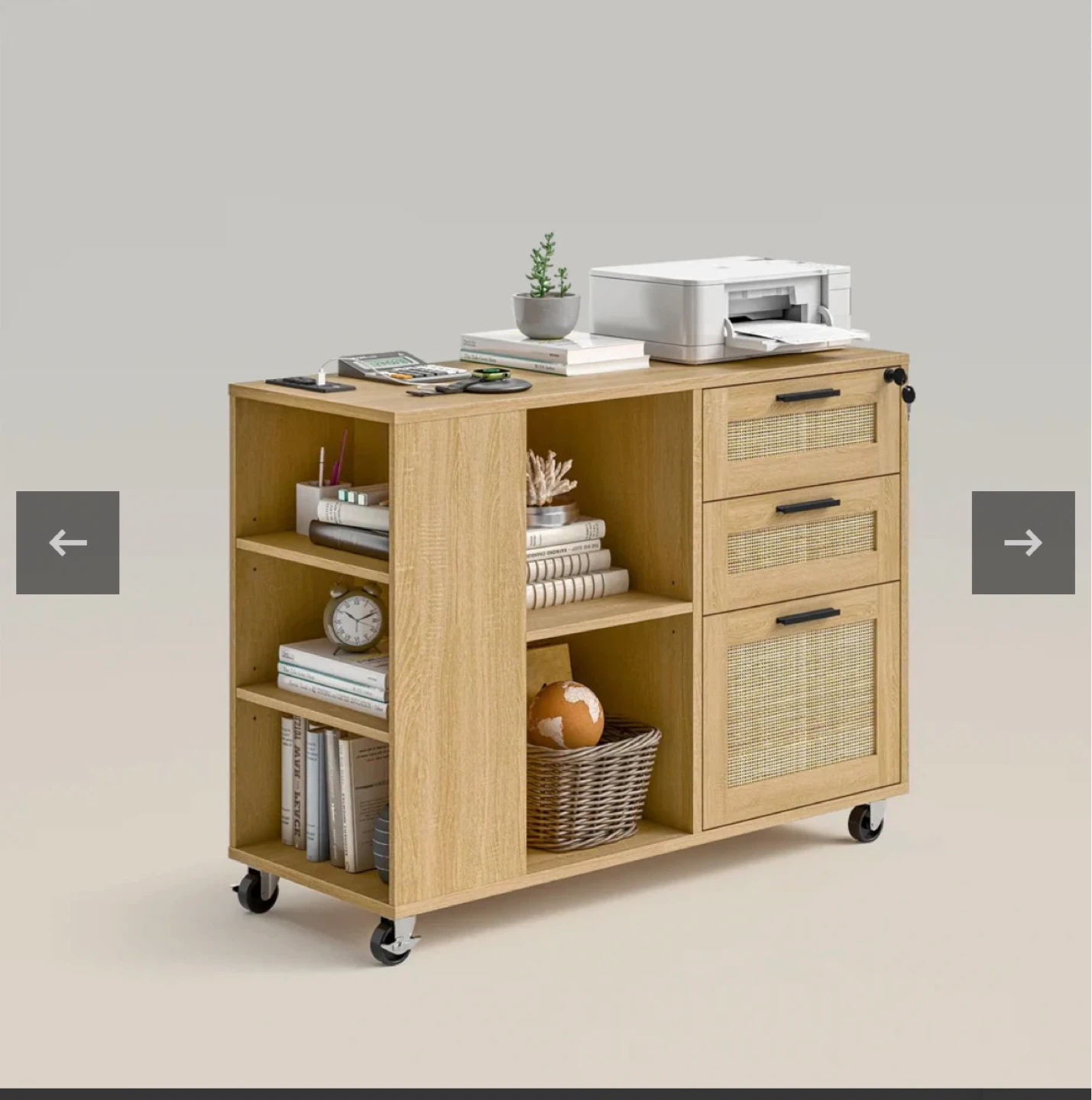 3-Drawer File Cabinet