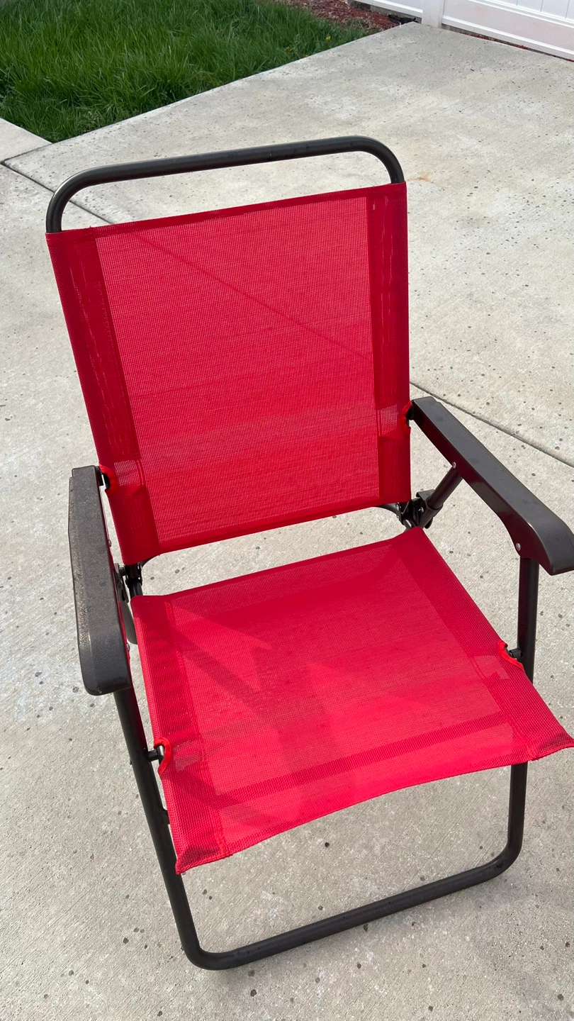 Red Folding Camp Chairs (Set of 2) - photo 3