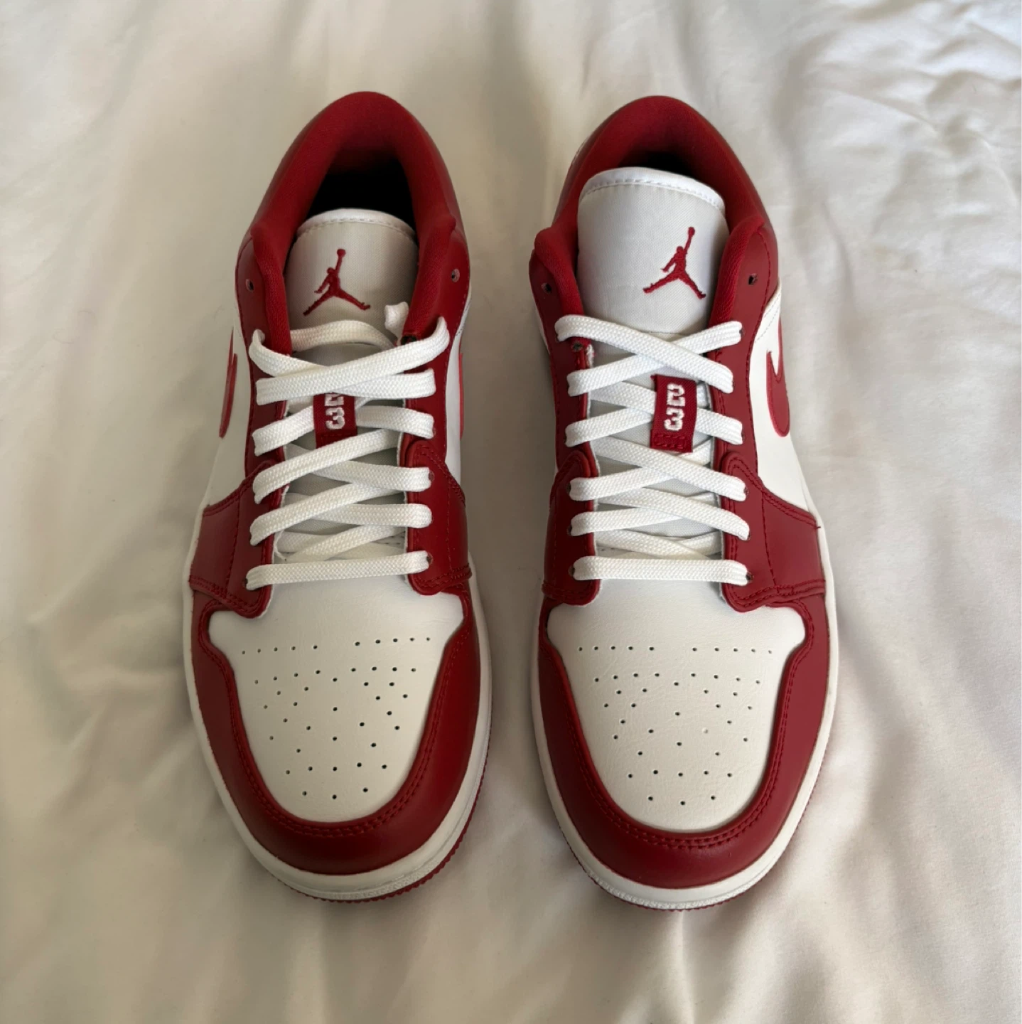 Jordan one low red and white - photo 3