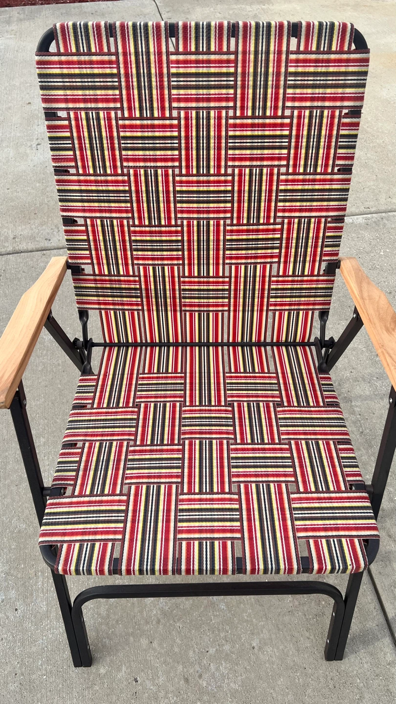 Vintage Webbed Folding Camp Chair - photo 4