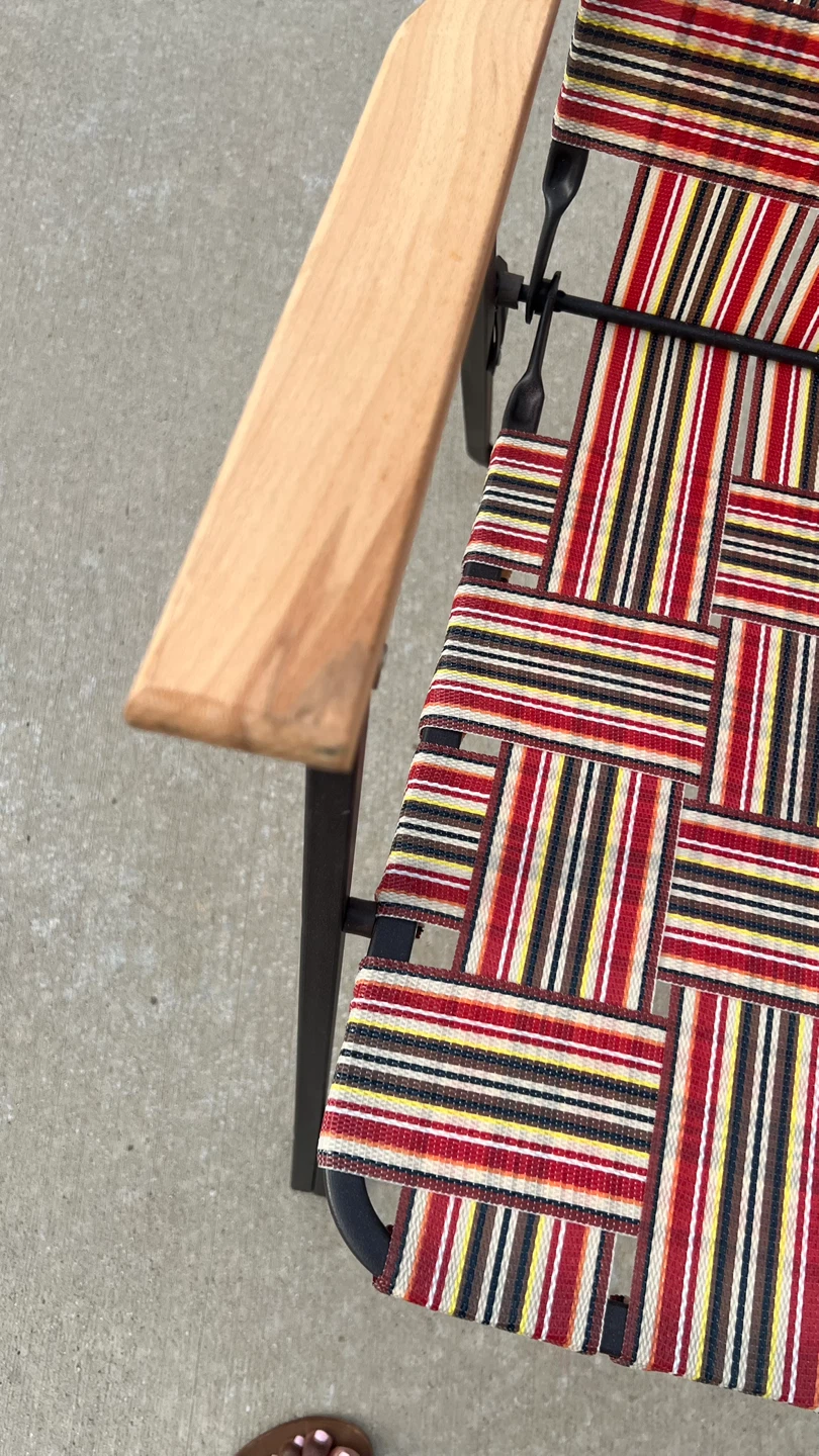 Vintage Webbed Folding Camp Chair - photo 5