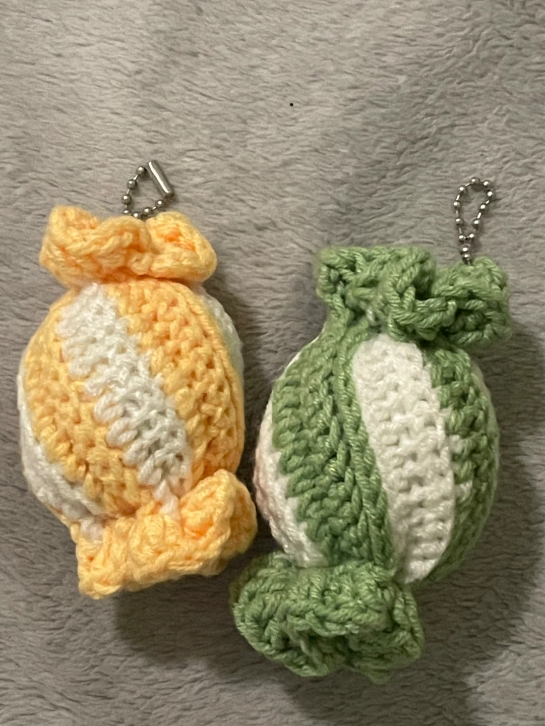 Crochet candy keychains