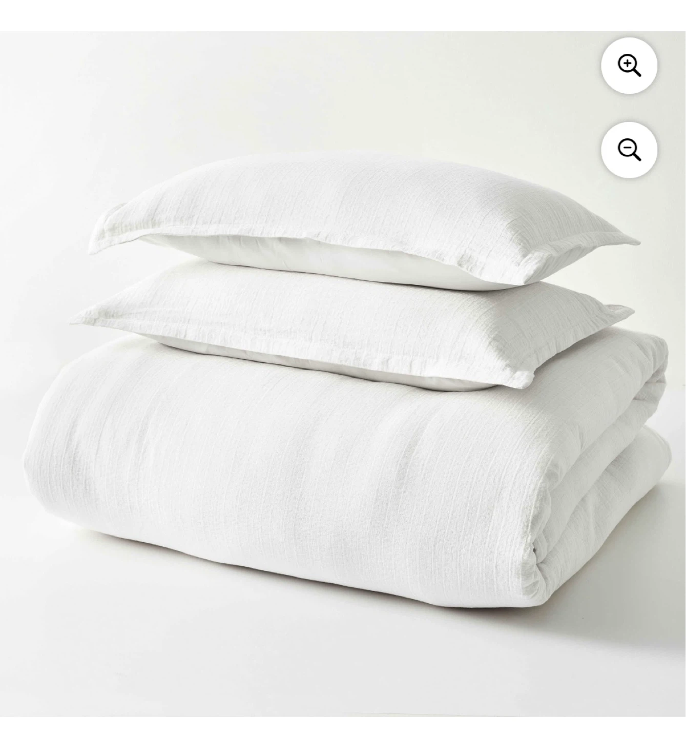 White Textured Duvet Cover Set - photo 2