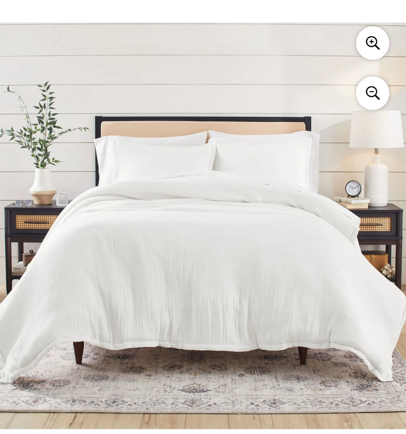 White Textured Duvet Cover Set