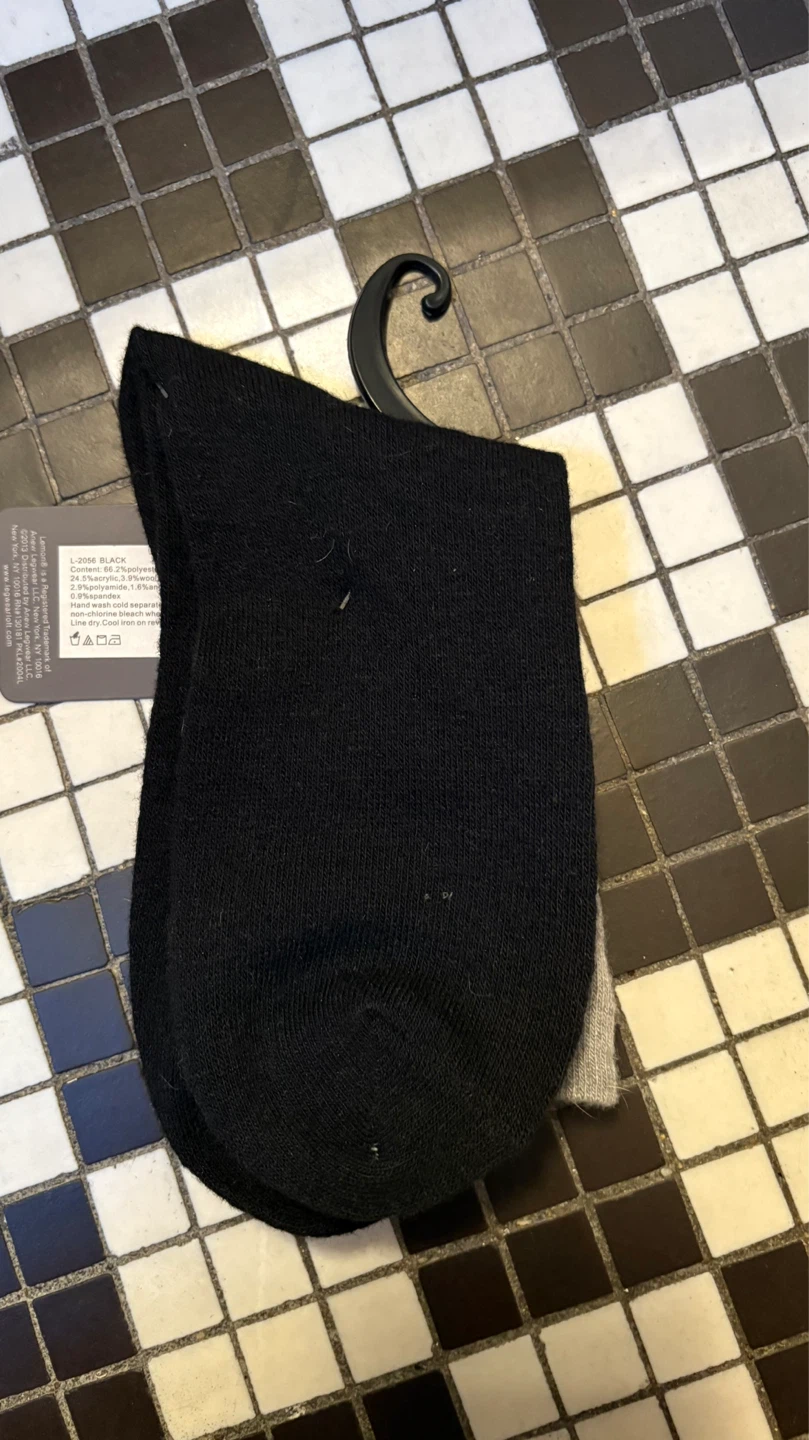 Lemon Luxe Socks - Black Snowflake Pattern - photo 4