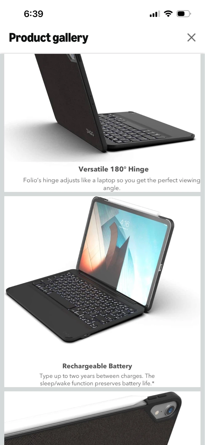 New-ZAGG Folio Wireless Keyboard Case for iPad - photo 4