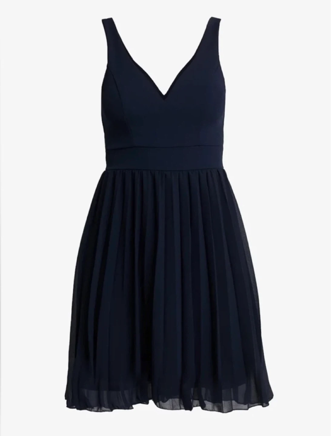 Wal G Navy Blue Sleeveless Pleated Wedding Guest Dress Size M - photo 4