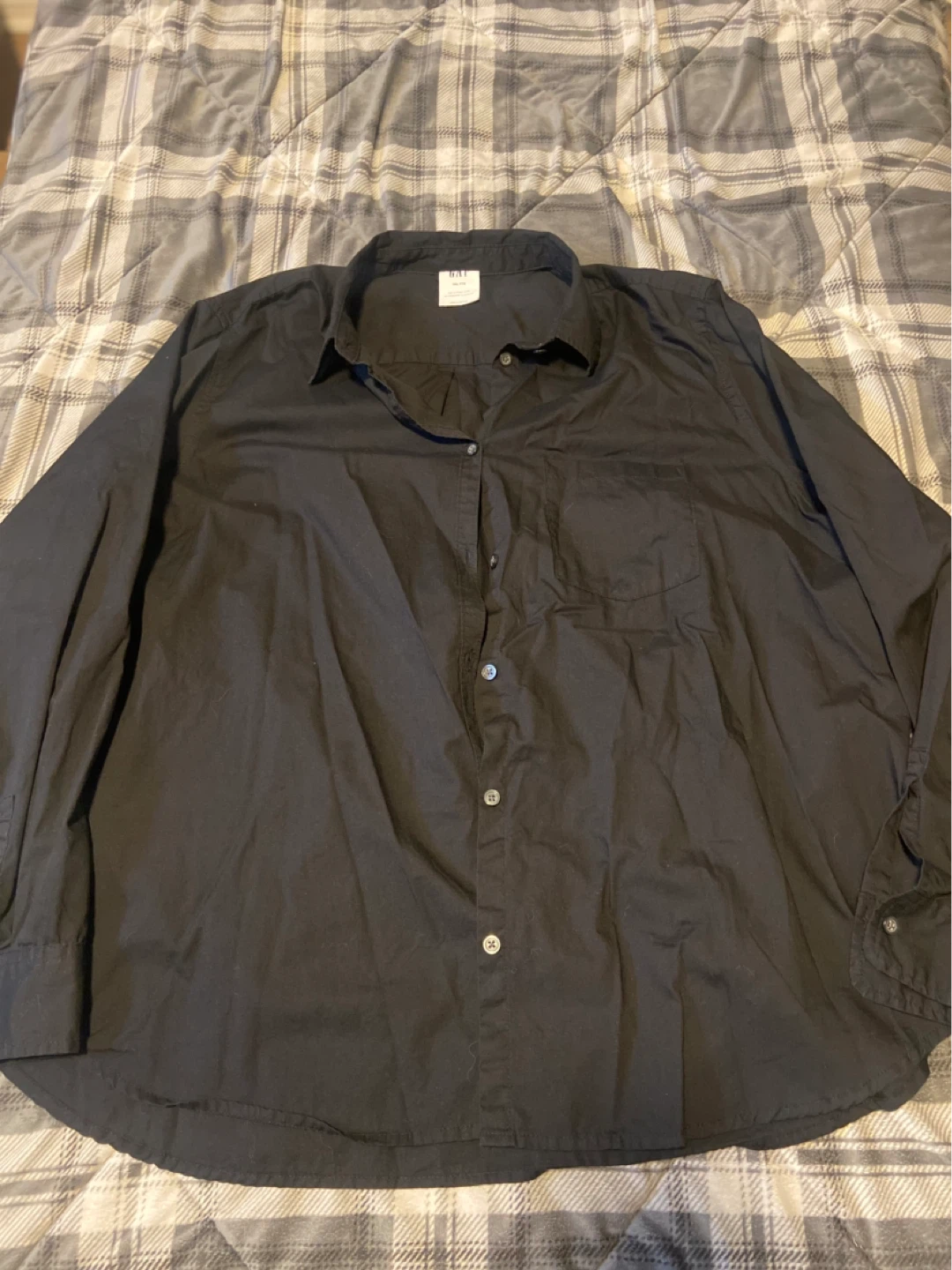 Women’s Black Gap Button Up Dress Shirt Size XXL