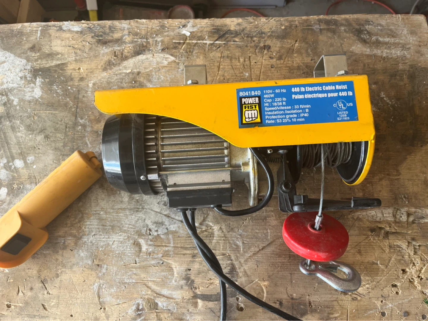 Power Fist 440 lb Electric Cable Hoist