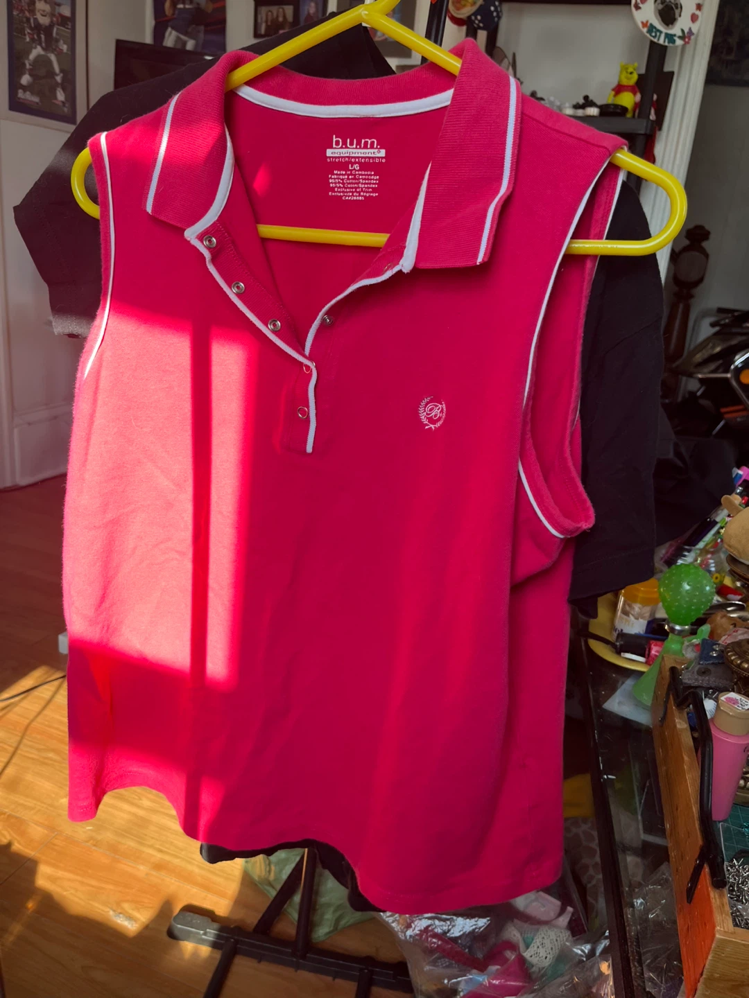 B.U.M. Equipment Sleeveless Polo Shirt - Pink