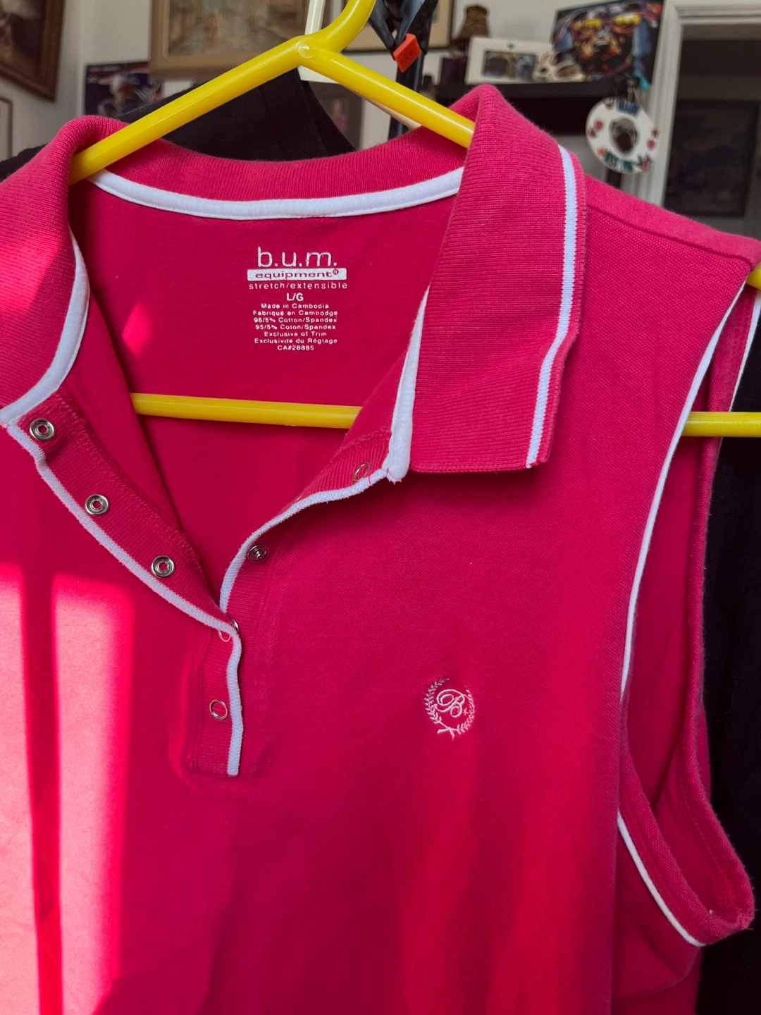 B.U.M. Equipment Sleeveless Polo Shirt - Pink - photo 2