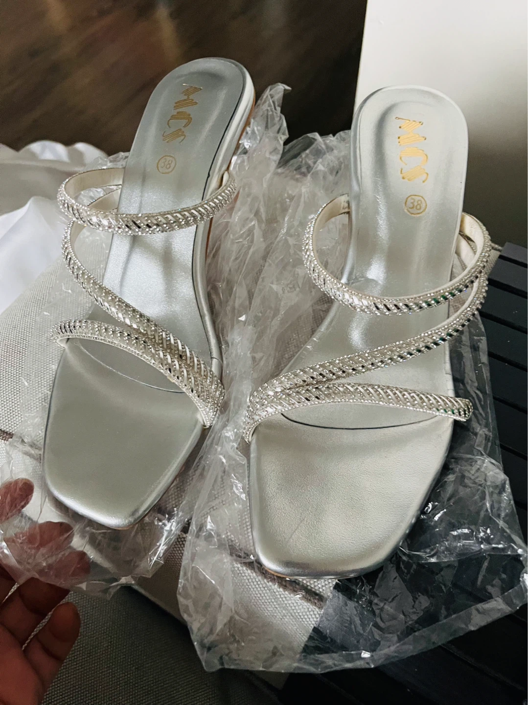 Silver heels new - photo 3