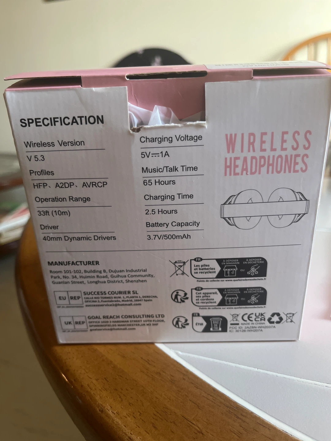 Glynzak WH207A Wireless Headphones Rose Gold - photo 2
