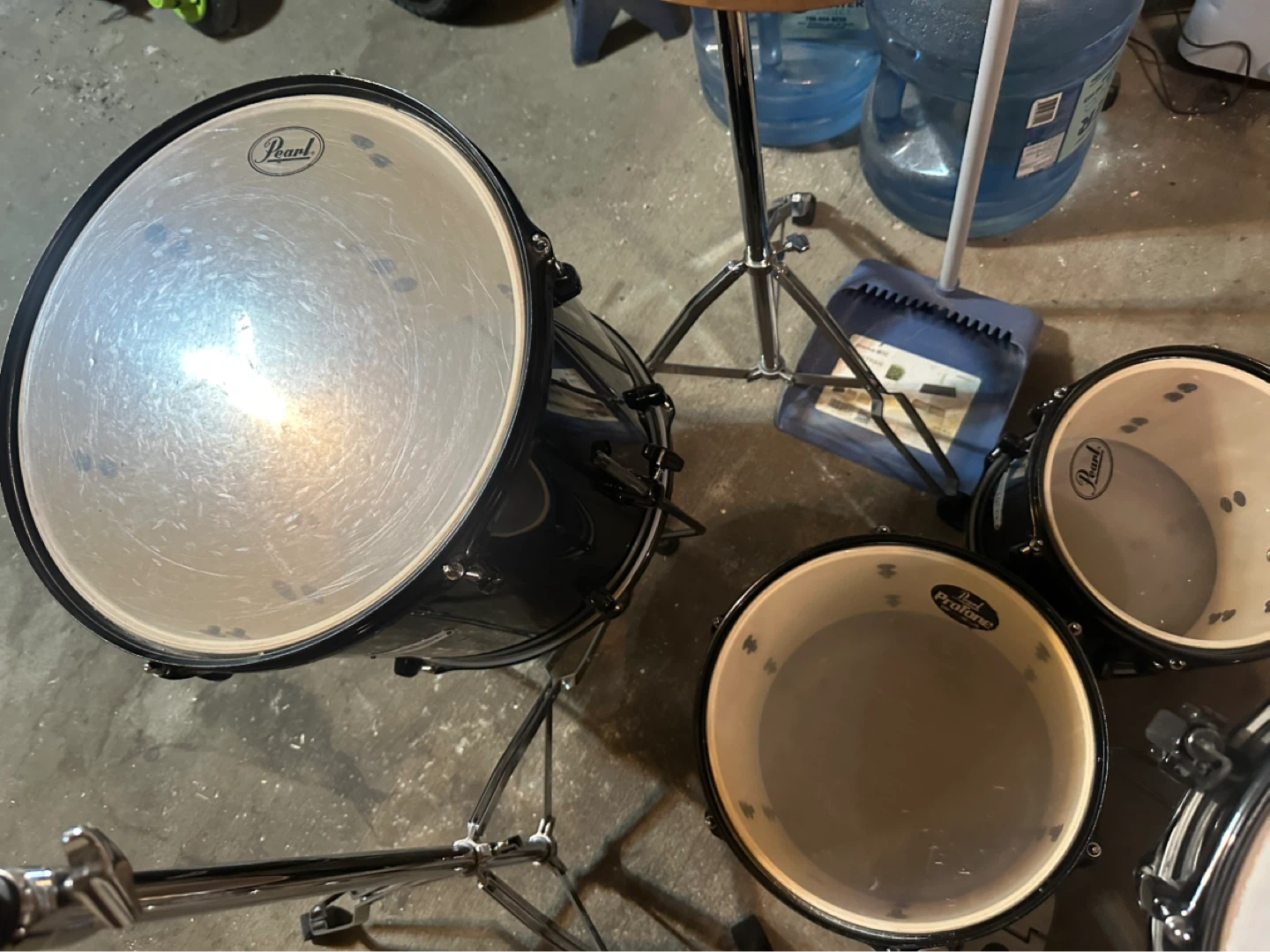 Pearl Export EXX725 5pc Drum Set Jet Black w/Hardware - photo 3