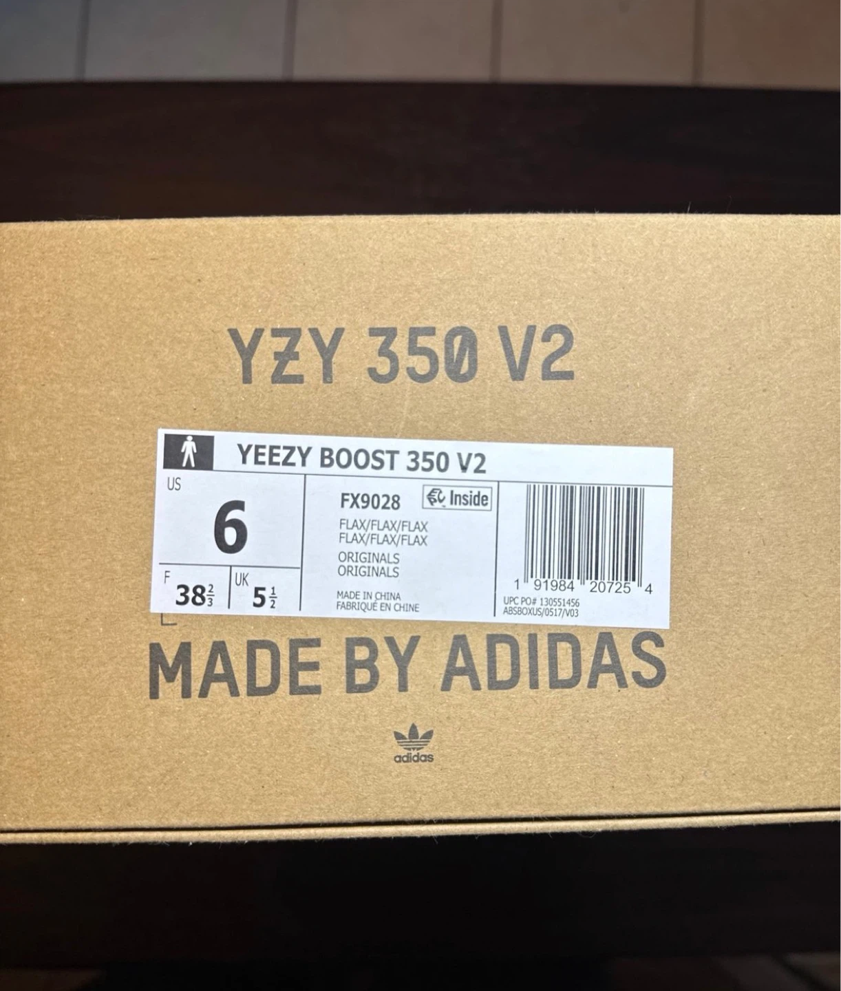 Adidas Yeezy Boost 350 V2 Flax US 6 - photo 3