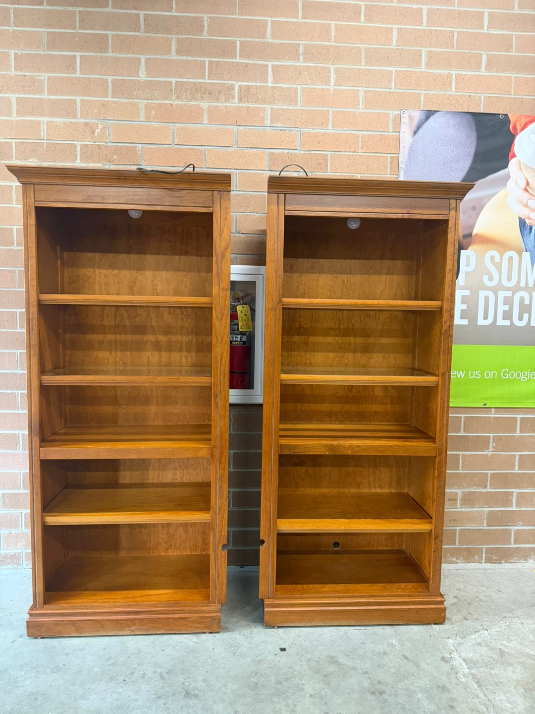 Set of 2 Wooden Bookcases