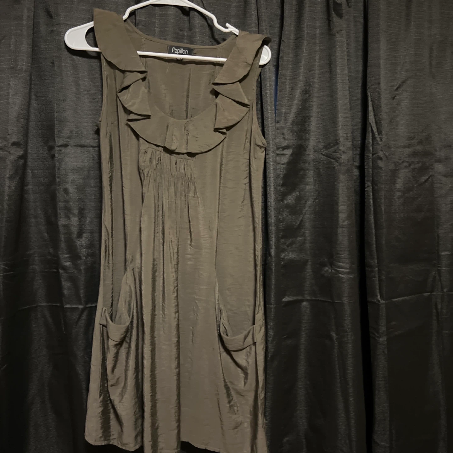 Papillon Sleeveless Ruffled Dress with Pockets