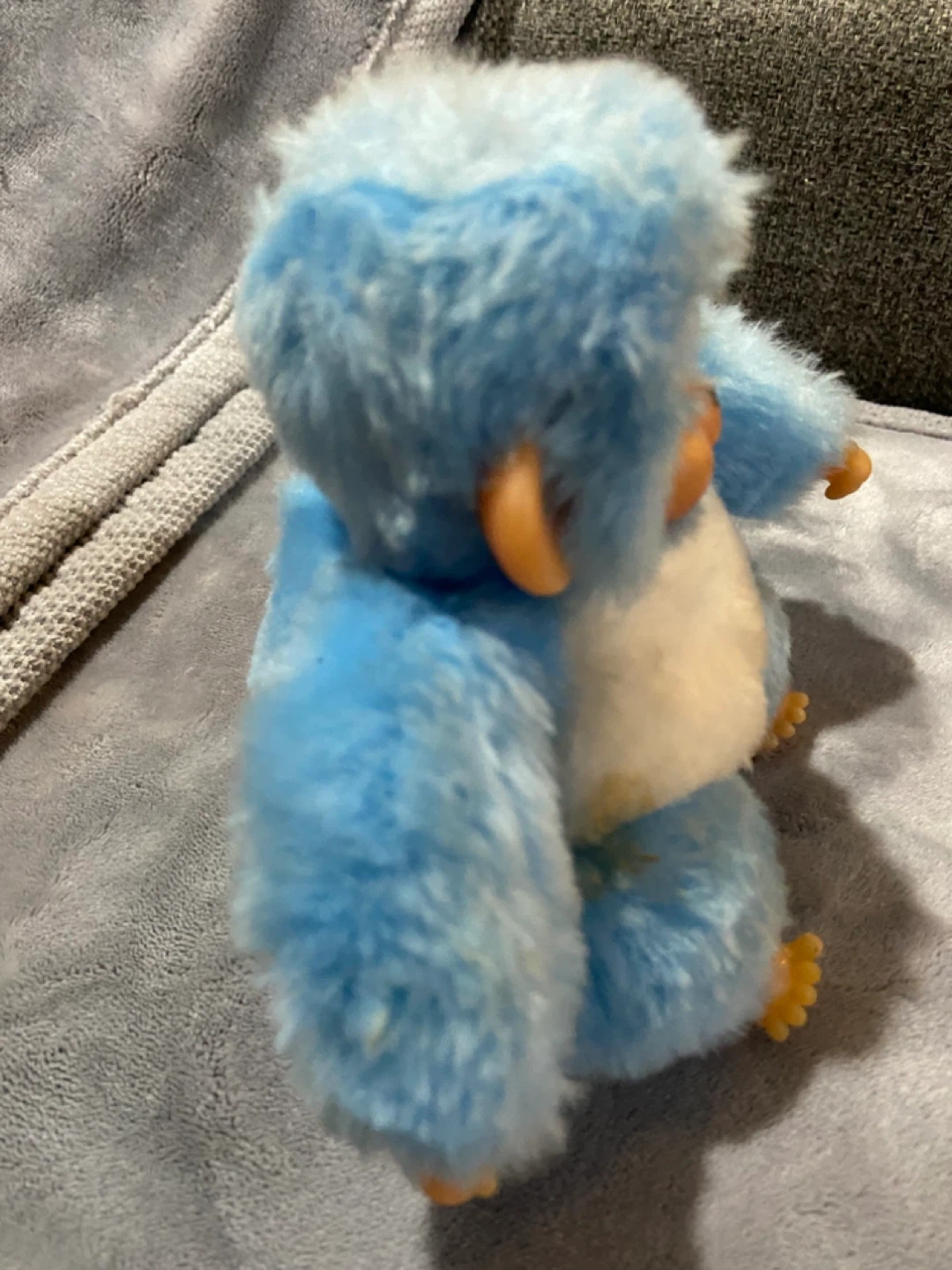 Blue Plush Monkey Toy ( vintage ) - photo 3