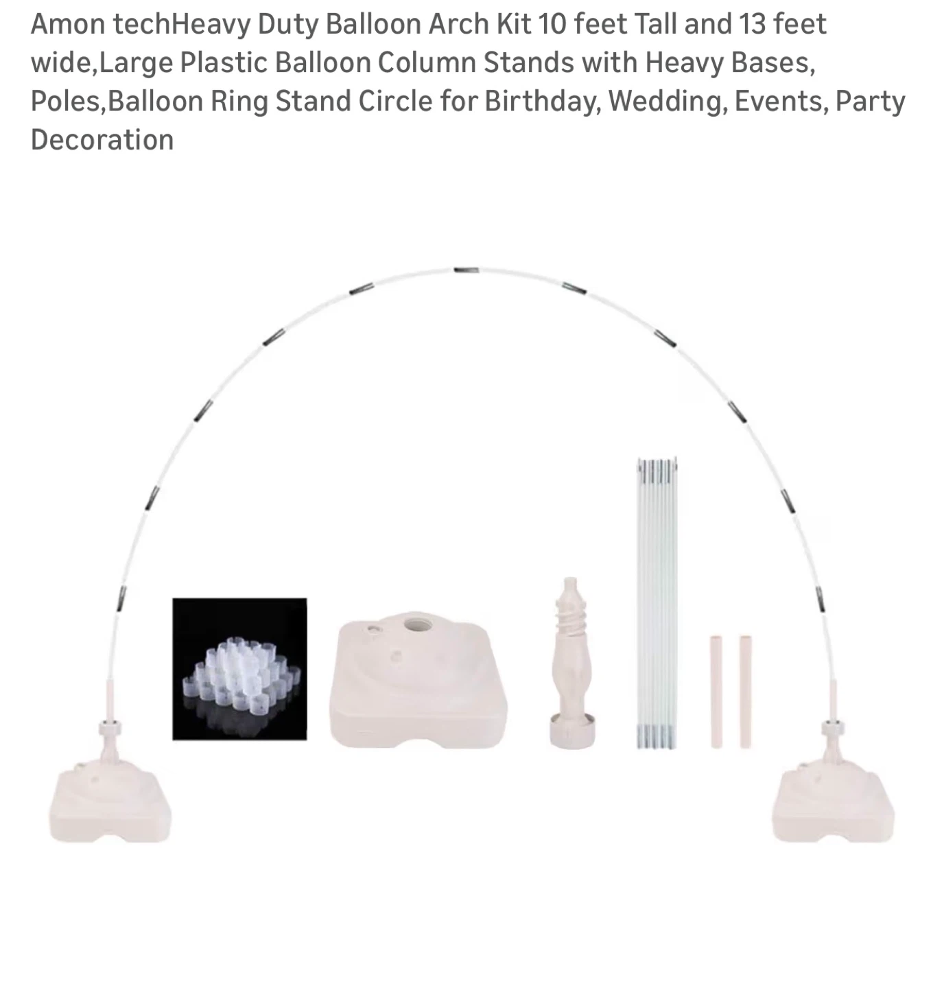 Heavy Duty Balloon Arch Kit - 10ft Wide x 13ft Tall