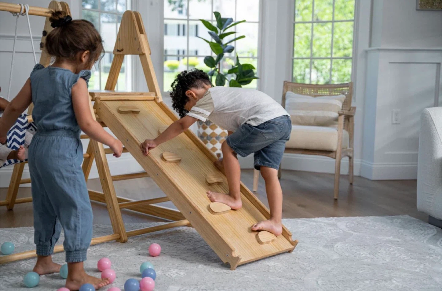 Avenlur Juniper Real Wood Folding Playset with Swing