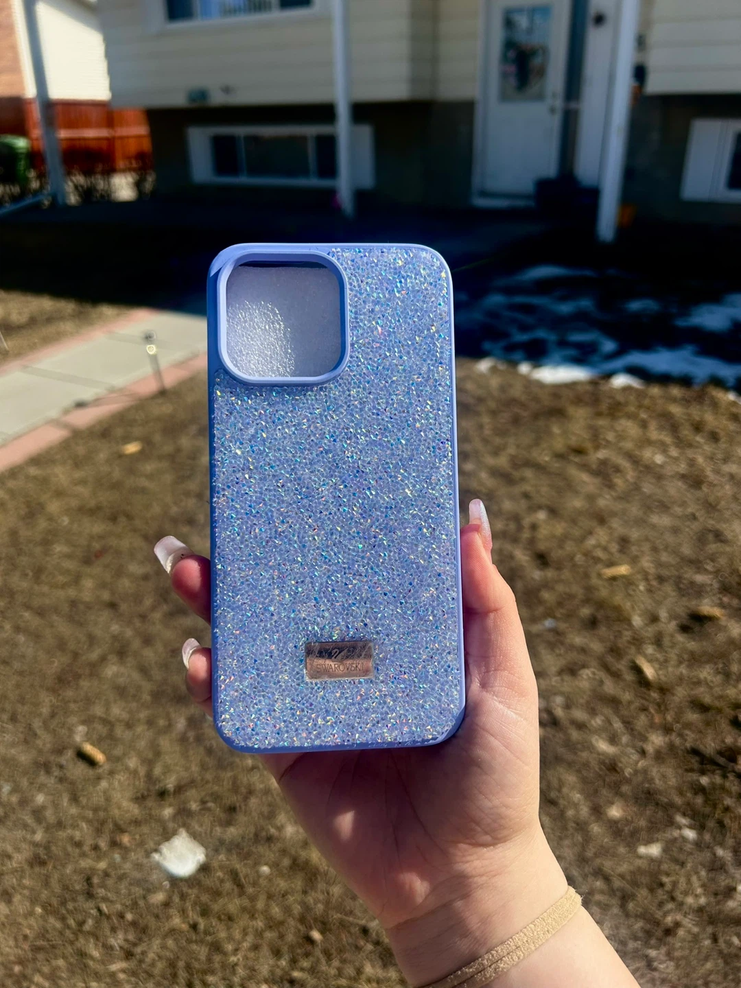Purple Glitter Phone Case for iPhone 14 Pro Max