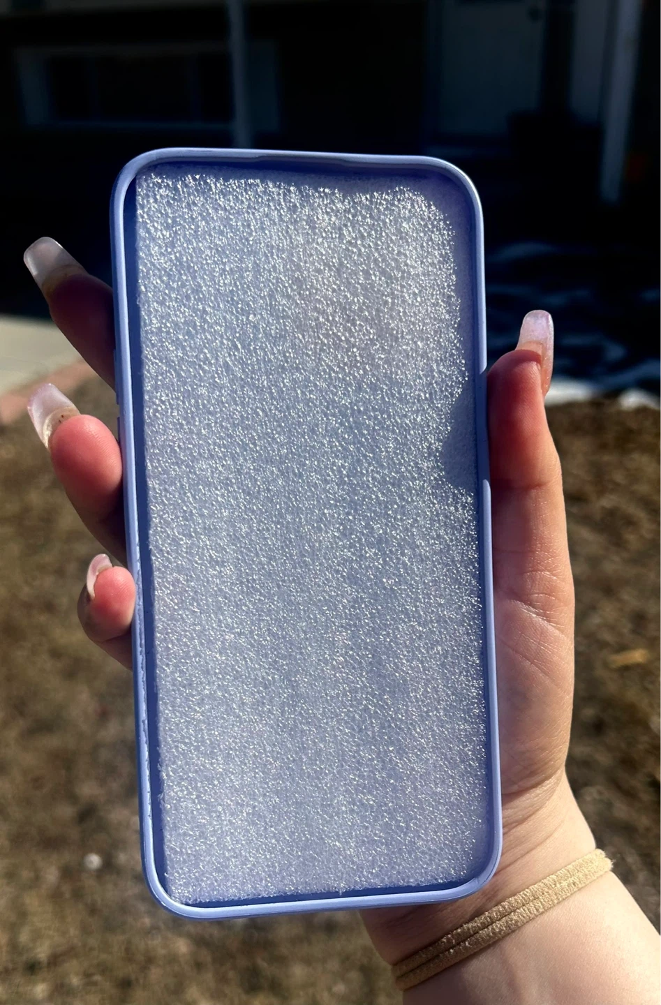 Purple Glitter Phone Case for iPhone 14 Pro Max - photo 2