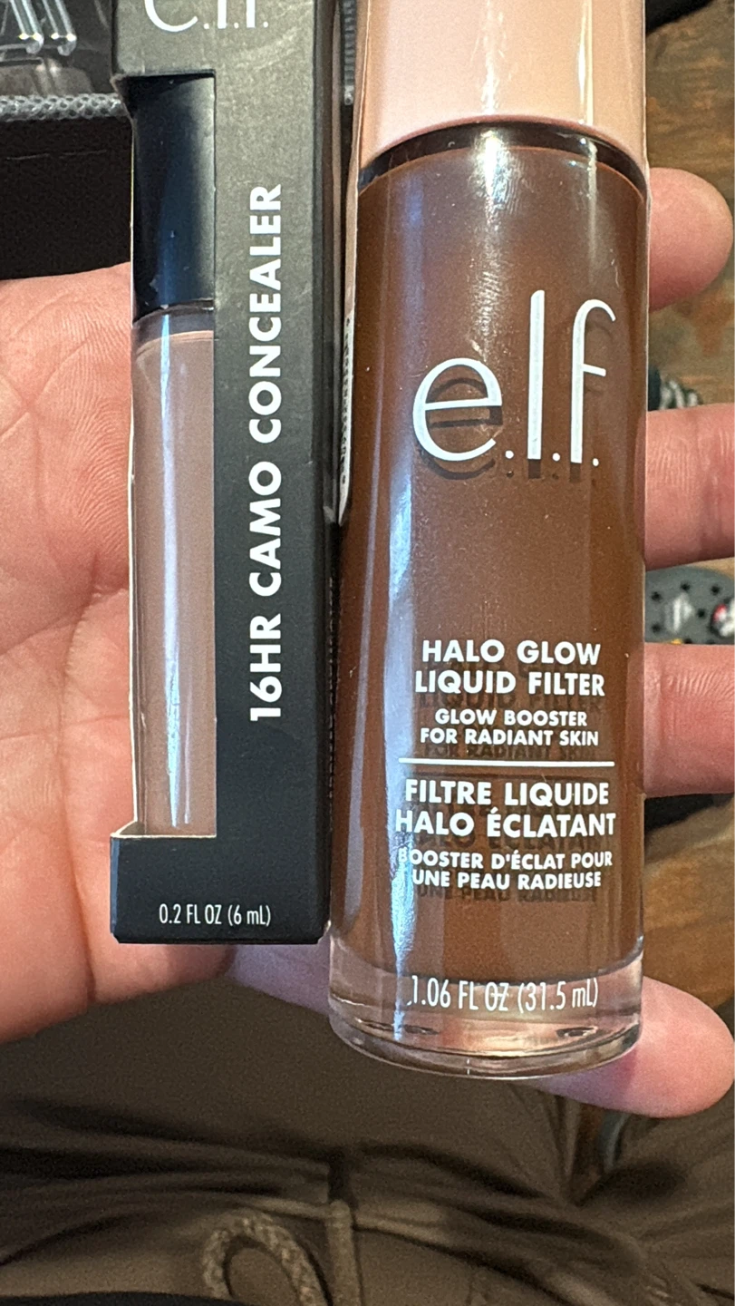 e.l.f. 16HR Camo Concealer & Halo Glow Liquid Filter