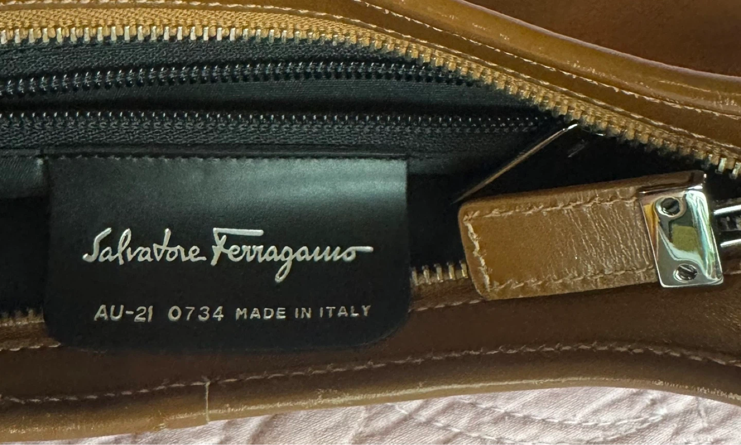 Must-Have Ferragamo Mini Bag in Chocolate Satin - photo 2