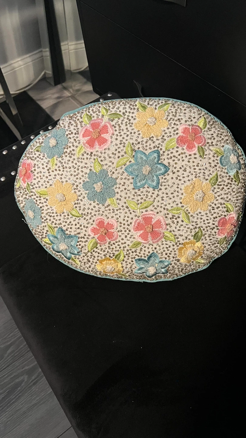 Decorative Throw Pillows with Floral and Butterfly Design - photo 4