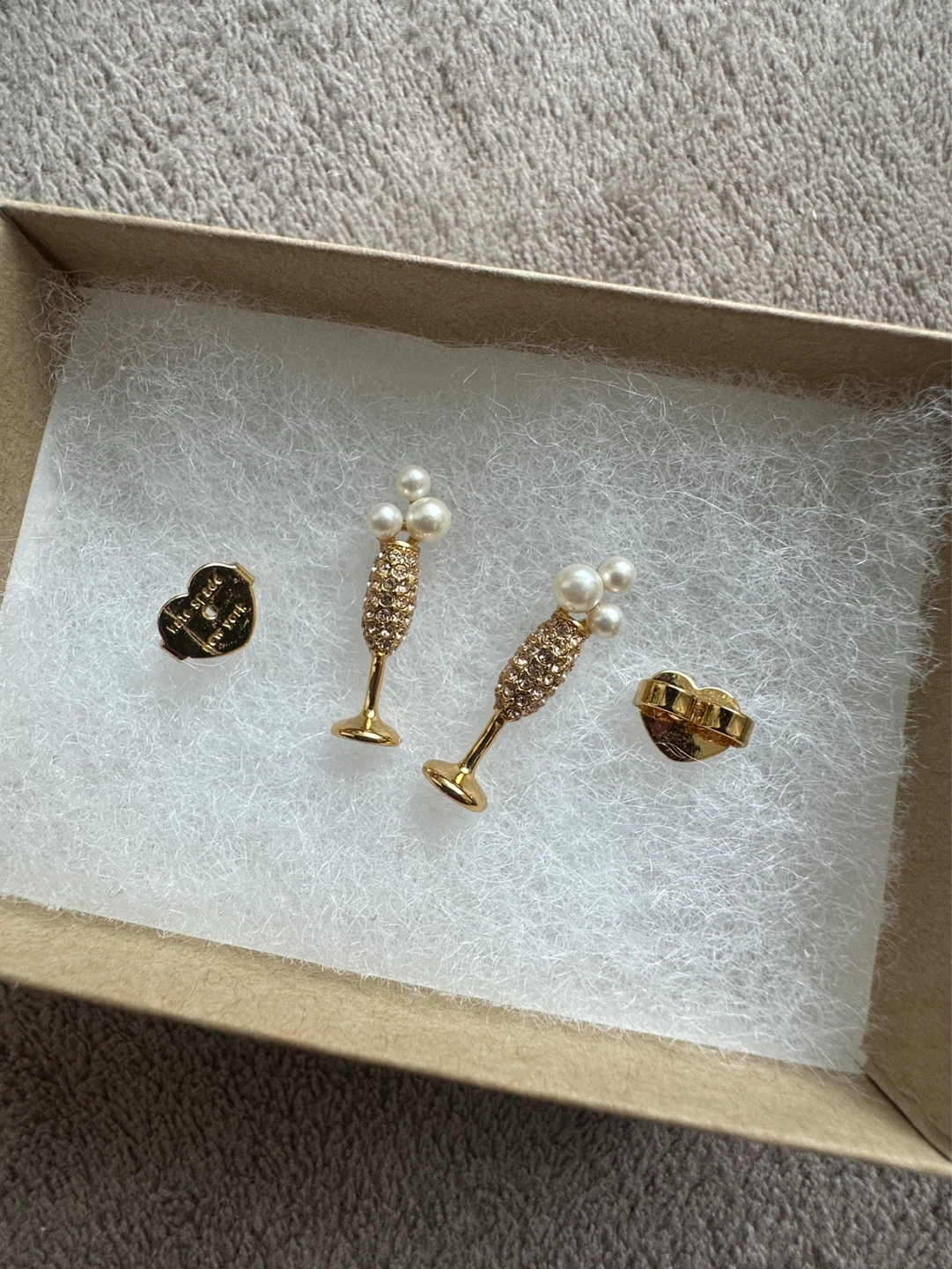 Kate Spade Champagne Glass Earrings 🌱