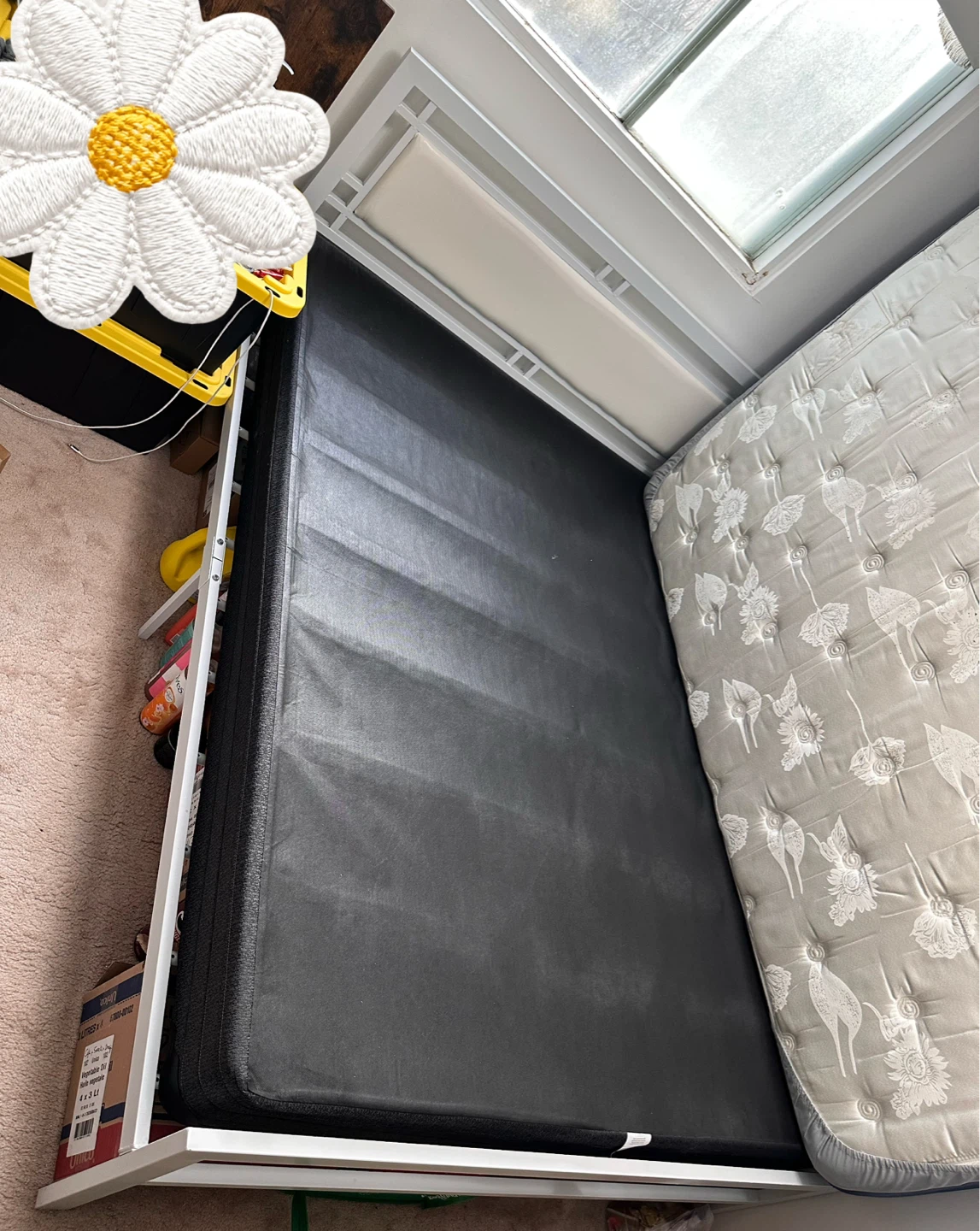 White Metal Bed Frame - Queen size - photo 2