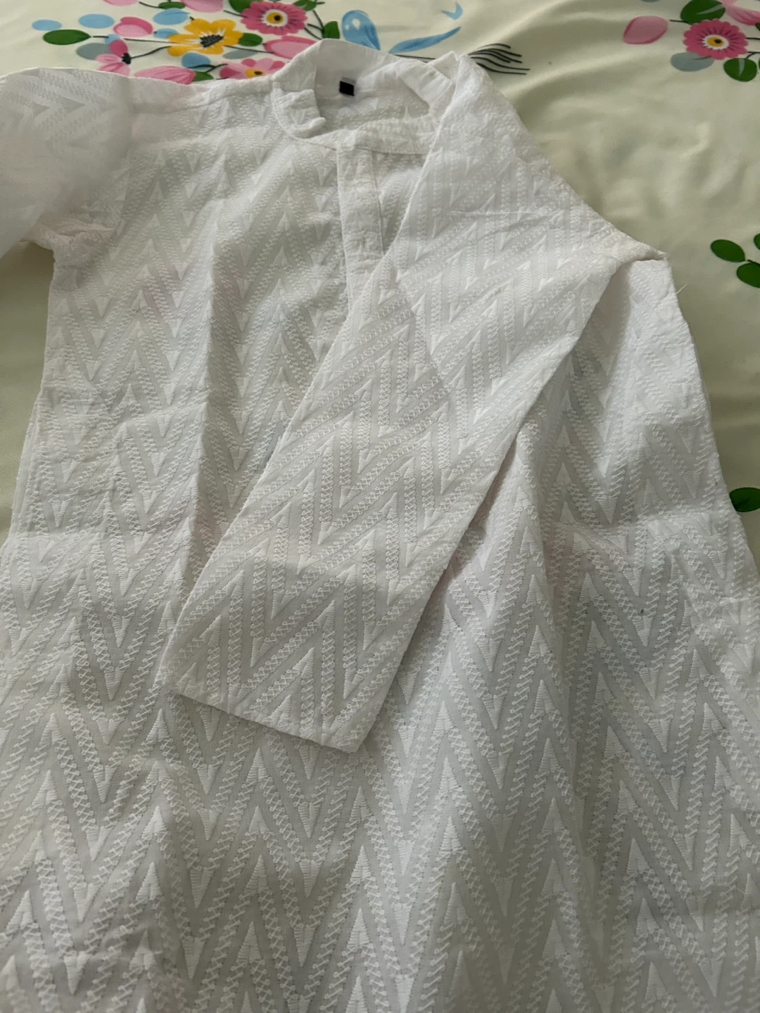 White Embroidered Kurta for boy