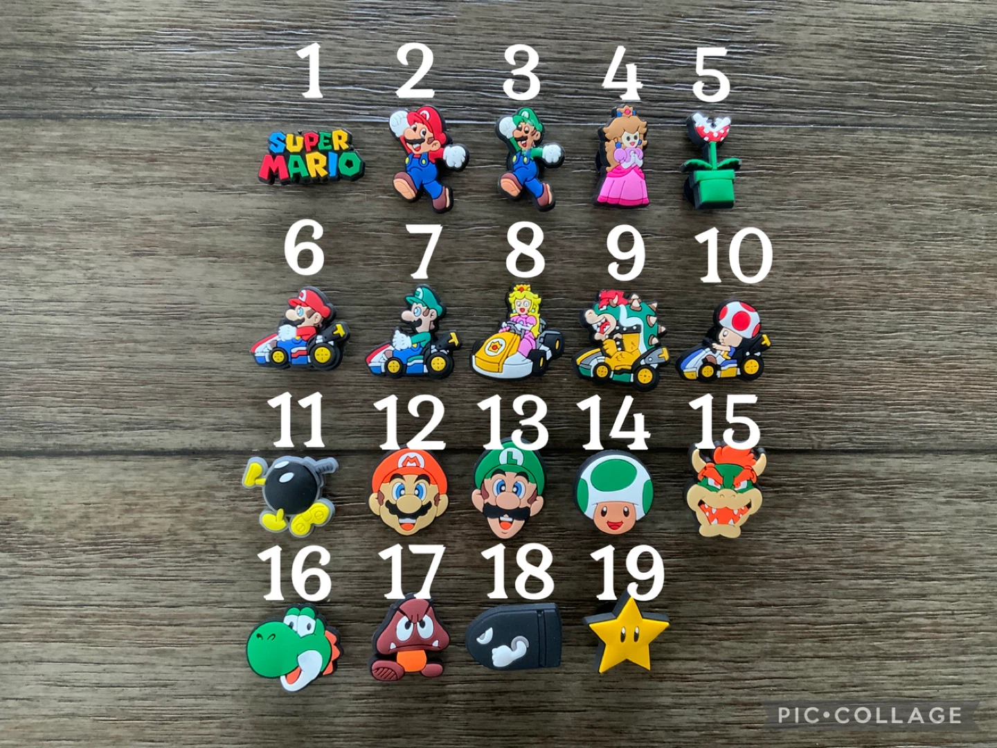 Super Mario Charms for Crocs