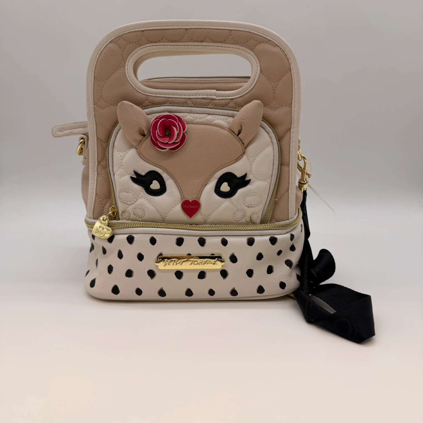 Rare Betsey Johnson Fox Deer Insulated Lunch Tote Novelty Bag