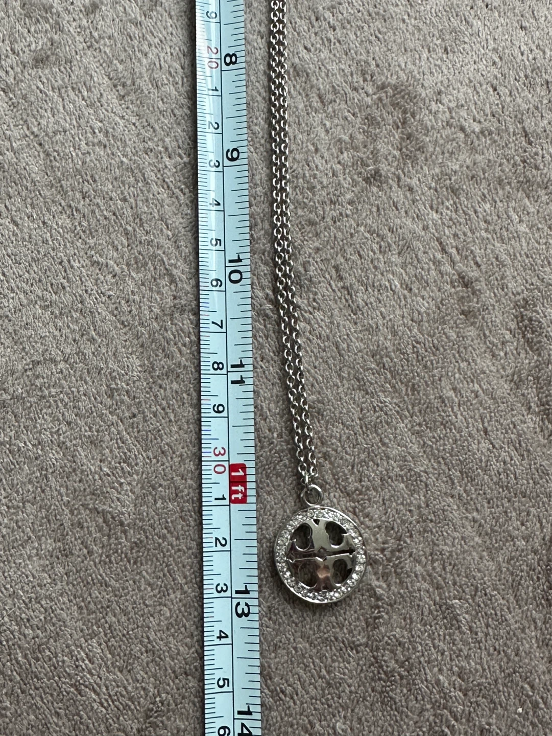 Tory Burch Logo Necklace with Crystals - photo 5