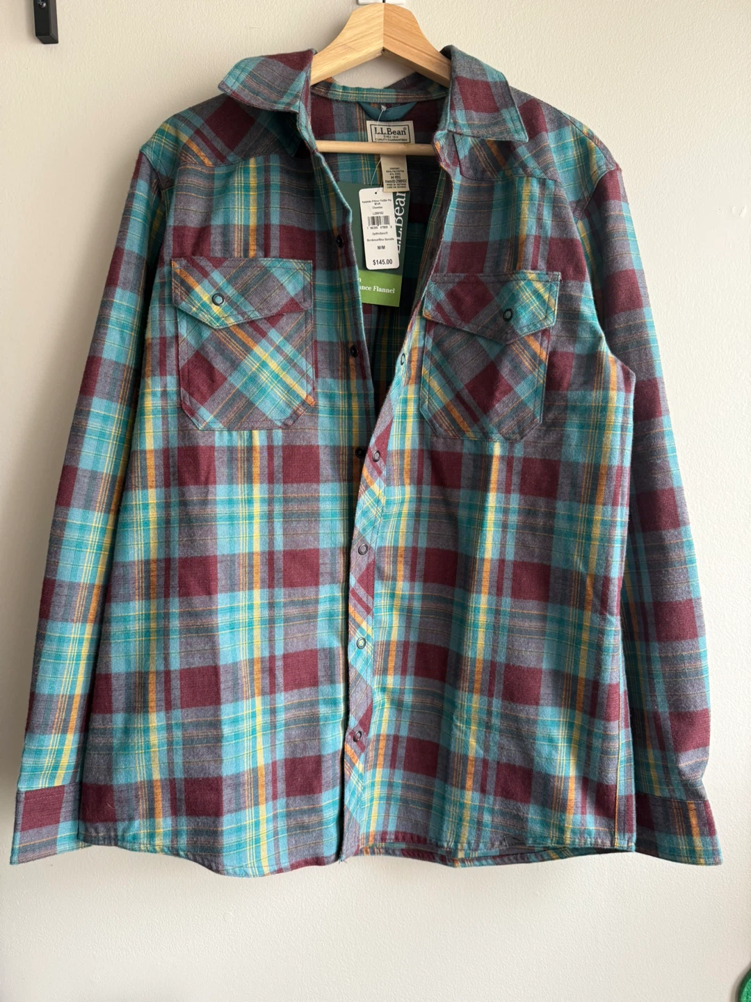 L.L.Bean Katahdin Performance Flannel Shirt - M