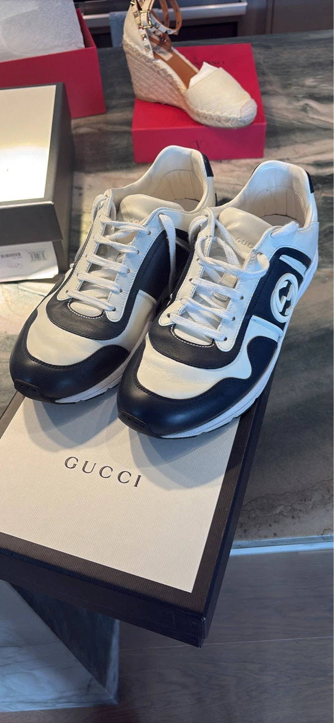 Gucci Ace Sneakers - White/Navy