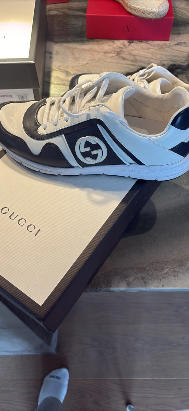 Gucci Ace Sneakers - White/Navy - photo 2