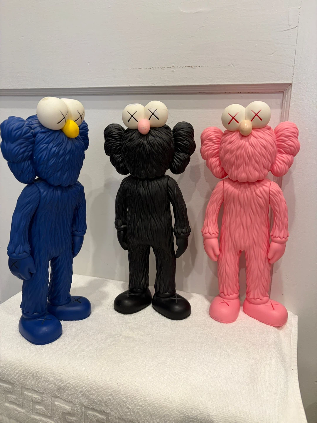 KAWS BFF Open Edition Vinyl Figure Pink/Blue/Black Set