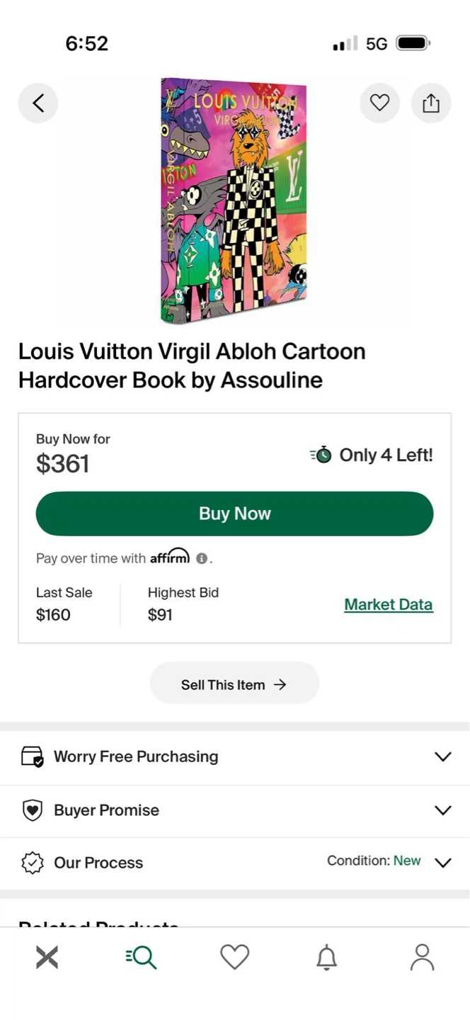 Louis Vuitton Virgil Abloh Cartoon Book