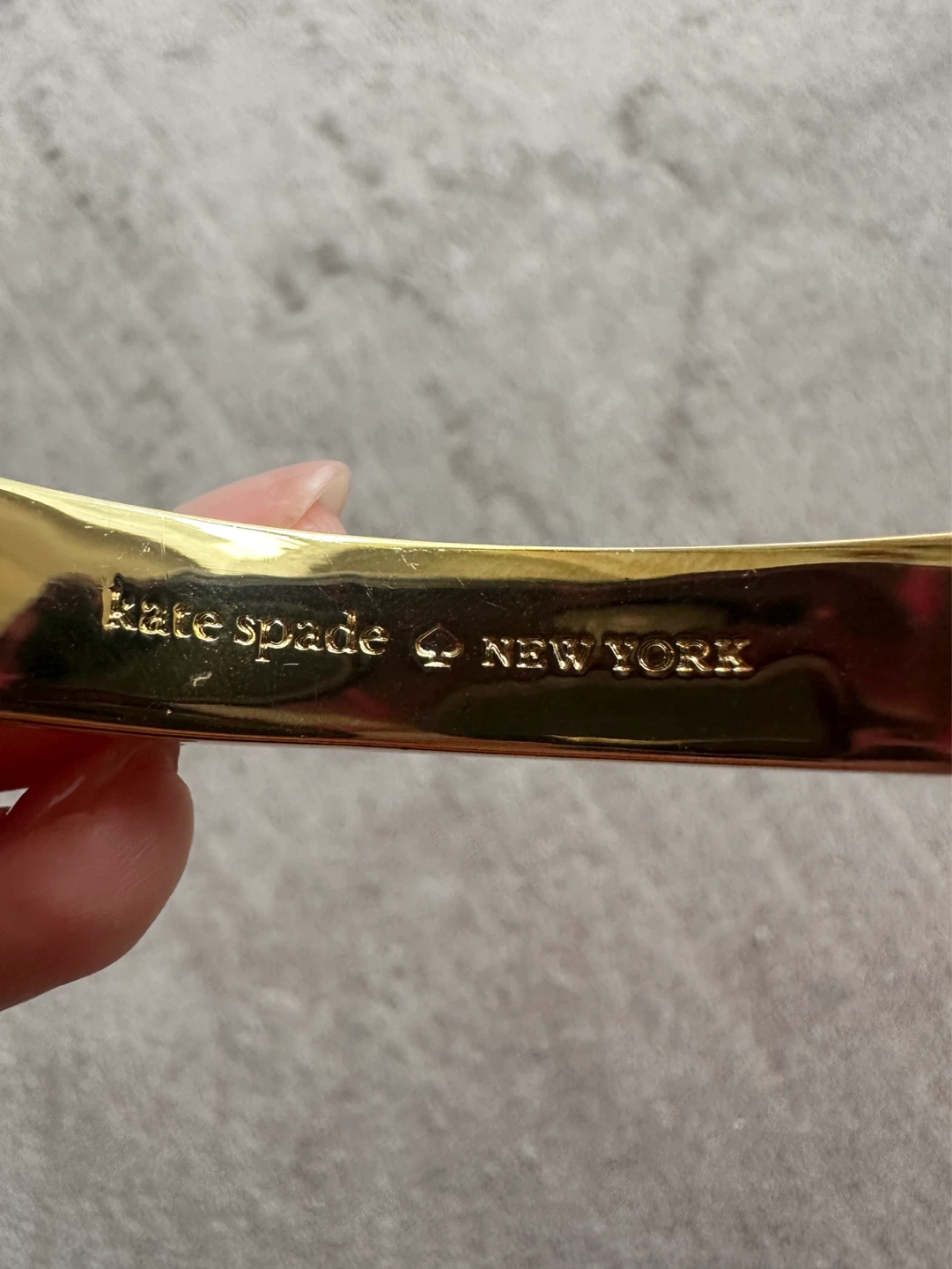 Kate Spade New York Gold Tone Cream Spade Bangle Bracelet - photo 3