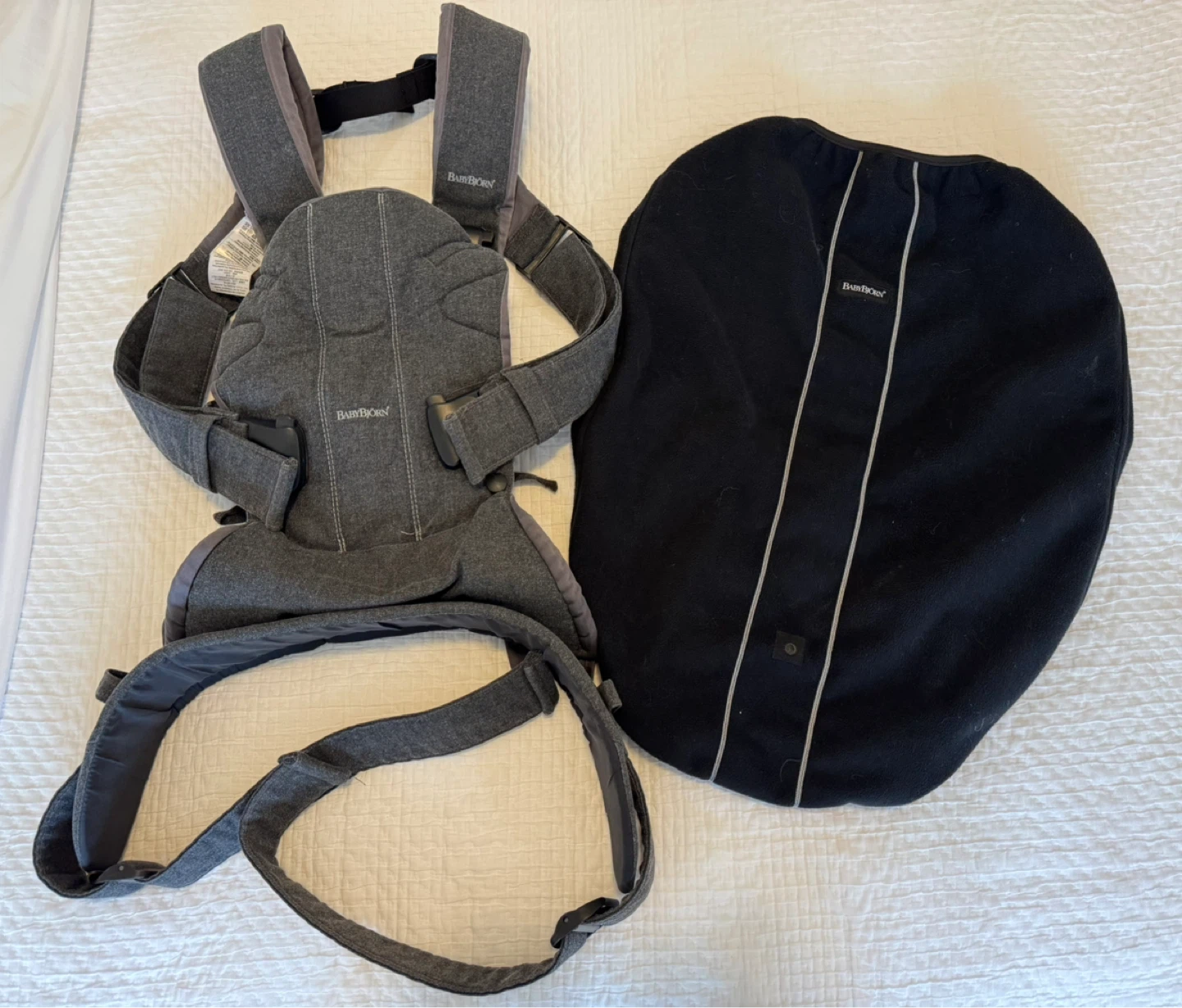 BabyBjörn Baby Carrier One Denim Grey with Cover - photo 5