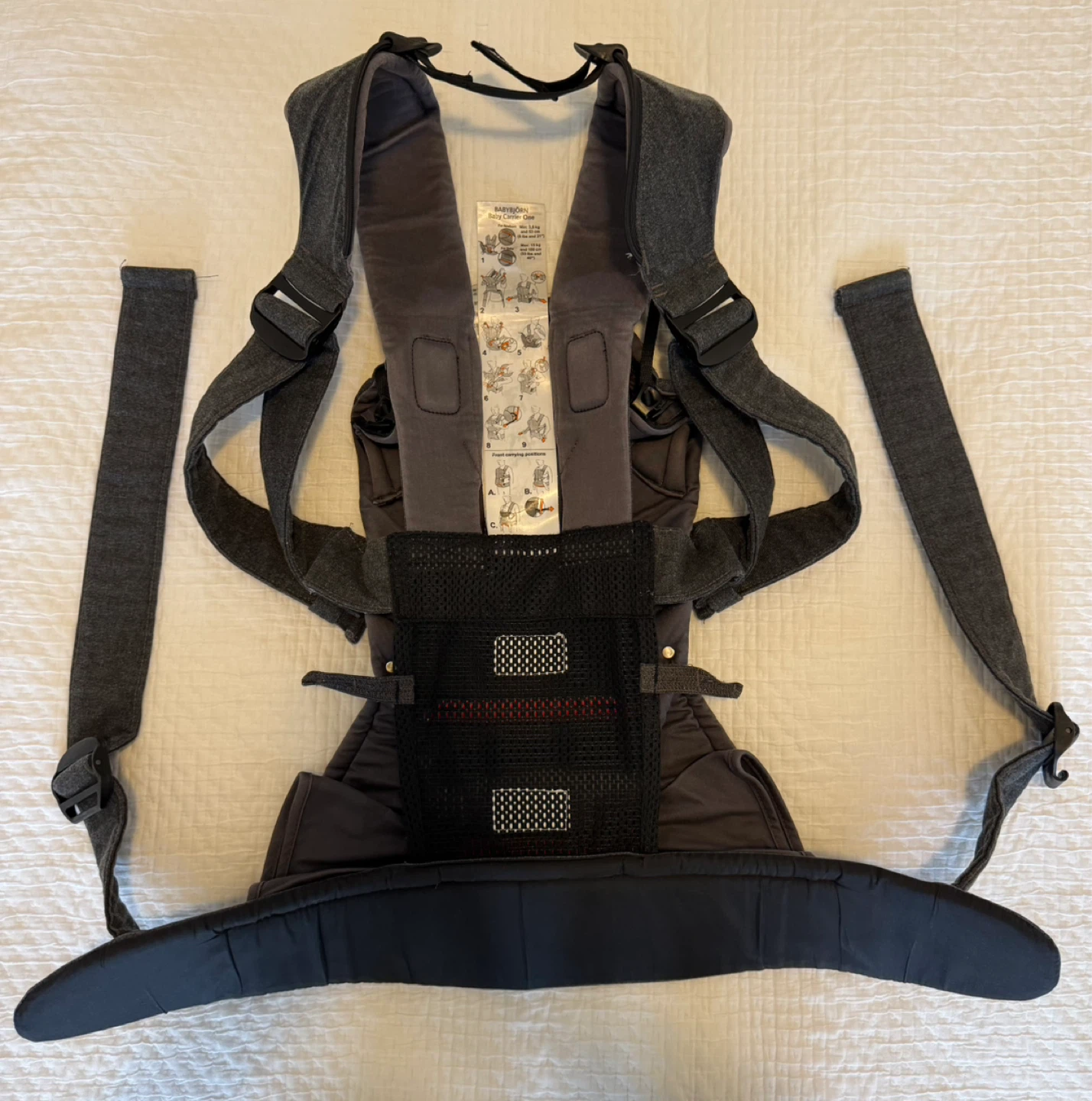 BabyBjörn Baby Carrier One Denim Grey with Cover - photo 2