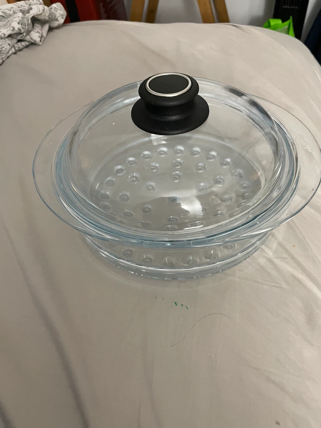 Glass Steamer Pot with Lid