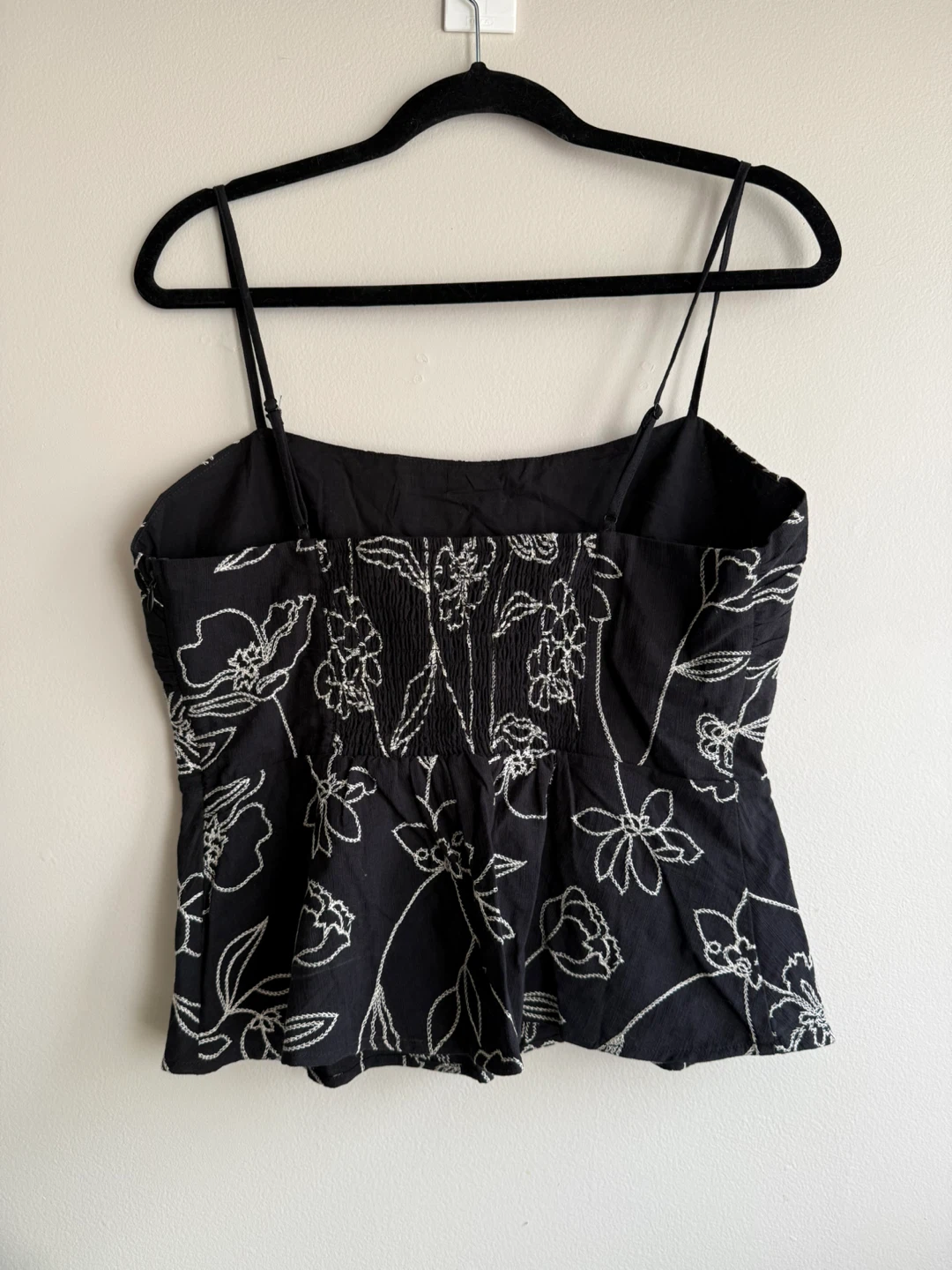 Dynamite Black Floral Peplum Top G/L - photo 2
