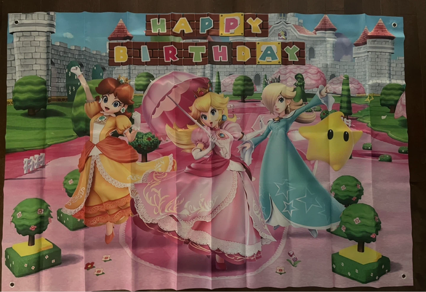 Princess Peach Birthday Banner & Cake Toppers Set - photo 2